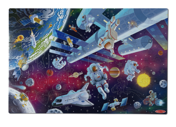 Outer Space Glow in the Dark Floor Puzzle - 48 Pieces