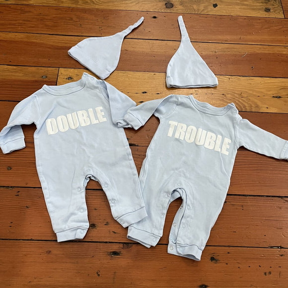 Double Trouble Set - 6M - very faint stain on one