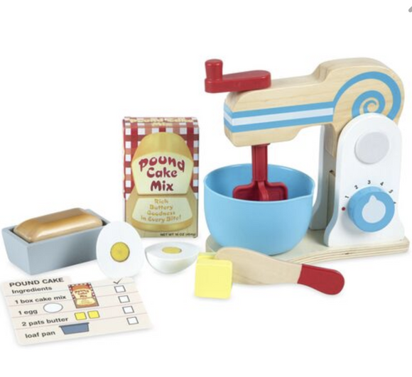 Wooden Make-a-Cake Mixer Set