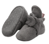 Fleece Booties with Grippers - Dark Gray