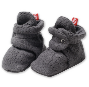 Fleece Booties No Grippers - Dark Gray