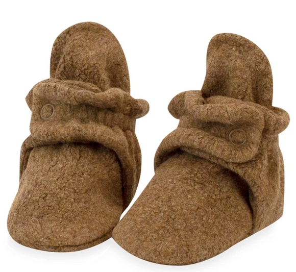 Fleece Booties - Mocha Heather