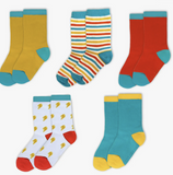 Organic Cotton Crew Socks 5-Pack