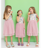 Kids Bamboo Tulle Dress - Meadow