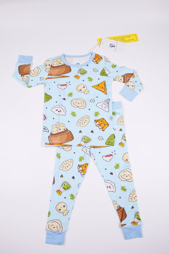 Bamboo 2pc Pajamas - Blue Dim Sum