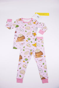 Bamboo 2pc Pajamas - Pink Dim Sum