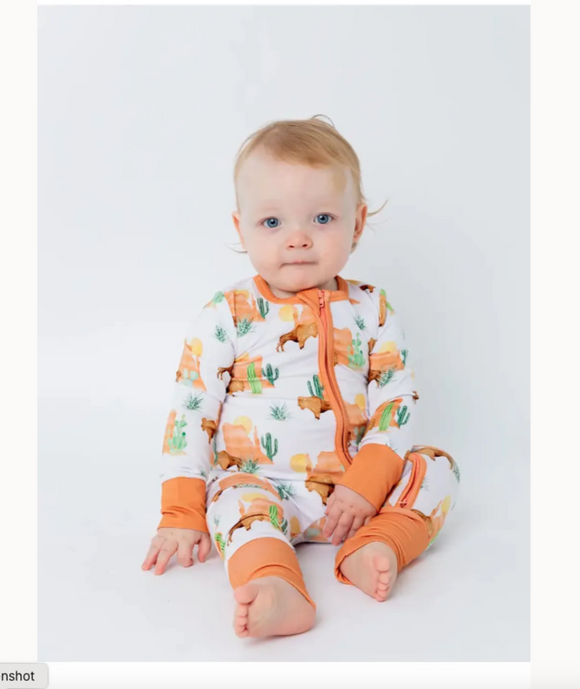 Convertible Zip Romper - Bison