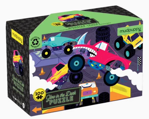 Monster Trucks 100 Piece Glow in the Dark Puzzle