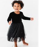 Christmas Dress - Girls Black Velvet Holiday Dress