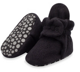 Fleece Booties with Grippers - Black