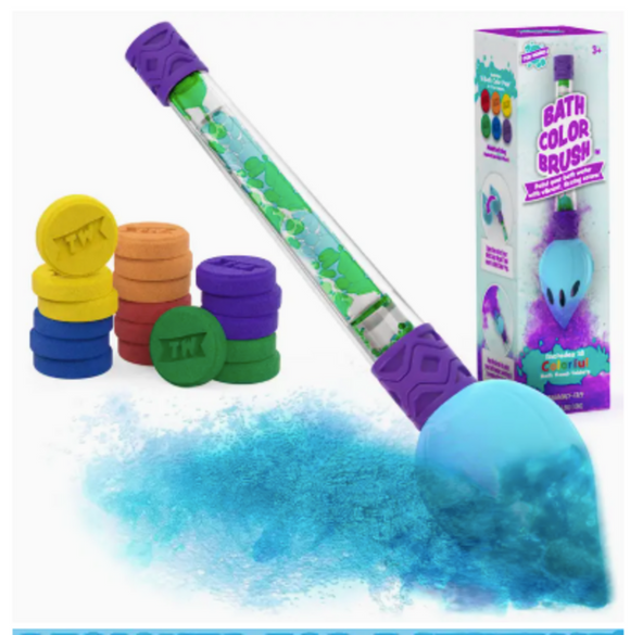 Tub Works Bath Color Brush™ Kids Bath Bomb Set | Nontoxic & Fragrance-Free