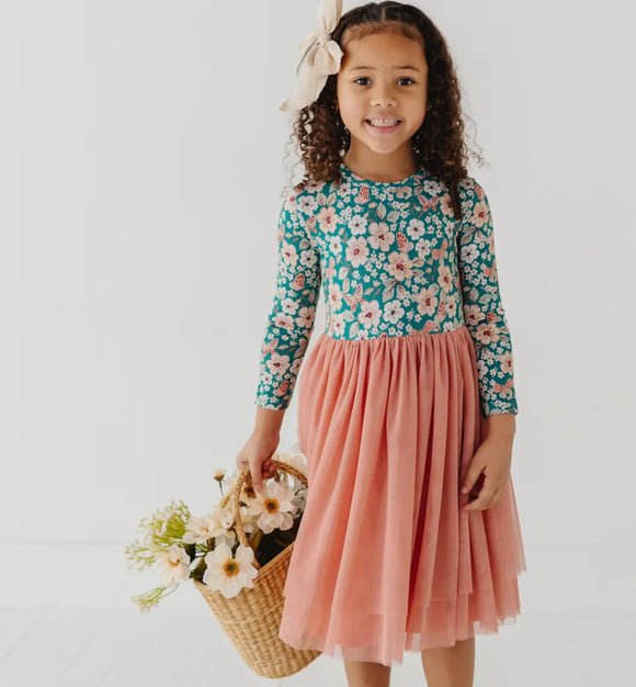 Bamboo Tulle Dress - Juniper