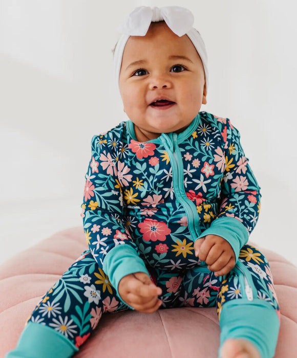 Bamboo One Piece Zip Pajama - Maren