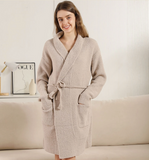 Cozy Women's Robe with Pockets and Belt - OS