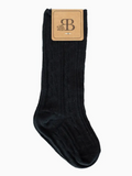 Knee-High Cable Knit Socks