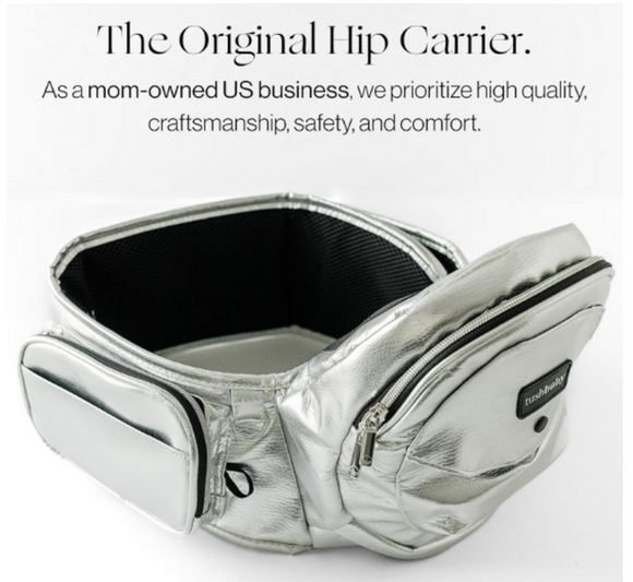 Tush Baby - like new- metallic silver