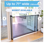 Perma Extra Tall Extra Wide Deluxe Aluminum Retractable Baby Gate, Fits Up To 71"