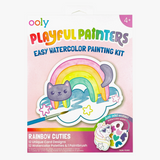 Playful Painters: Easy Watercolor Painting Kit - Rainbow Cuties (25 Pc Set)