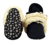 Cozie Furry Booties - Black