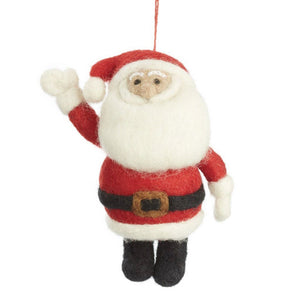 Handmade Felt Santa Ornament