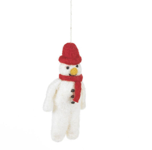 Handmade Felt Snowman Ornament