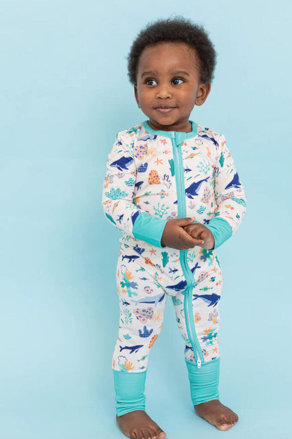 Convertible Zip Romper - Seas The Day