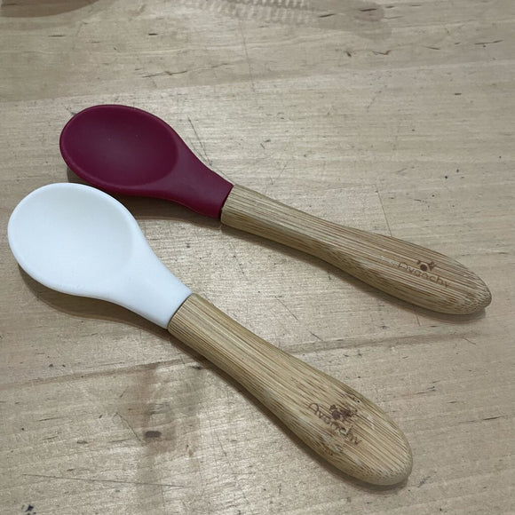 2 pack wooden/silicon spoons