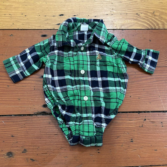 Flannel Onesie -0-3M