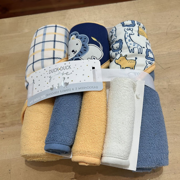 3 towels and 3 washcloths - new