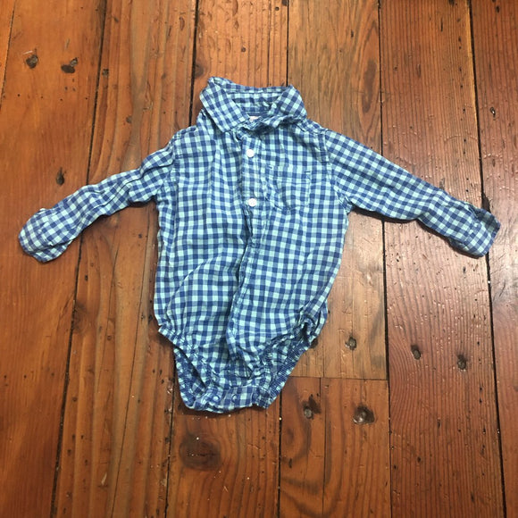 Button Down Onesie - 12M