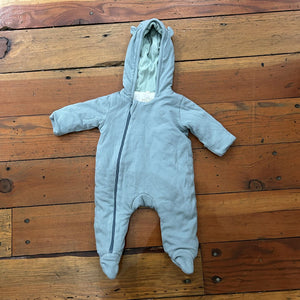 Ribbed Pramsuit - nb - bamboo/organic cotton blend