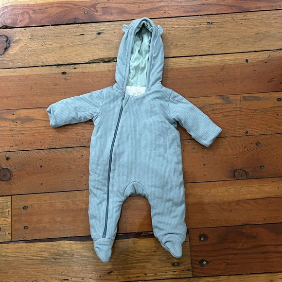 Ribbed Pramsuit - nb - bamboo/organic cotton blend