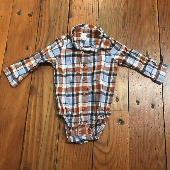 Button Down Onesie - 18M