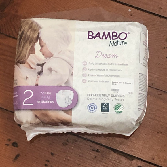 Bambo Size 2 Diapers - 32 pk