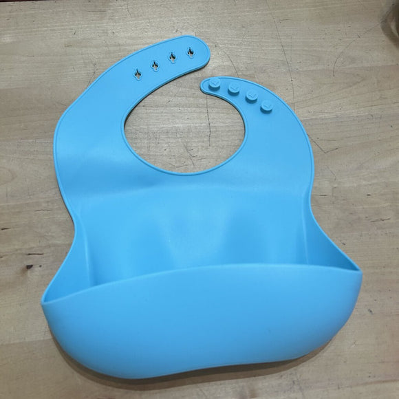 Silicone bib - blue