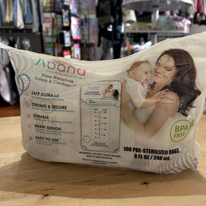 Abana 100 count breastmilk storage bags - new