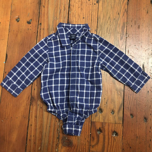 Button Down Onesie - 12-18M