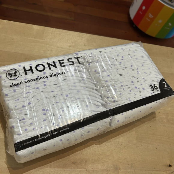 Honest Diapers - size 2 - 36 pack - new