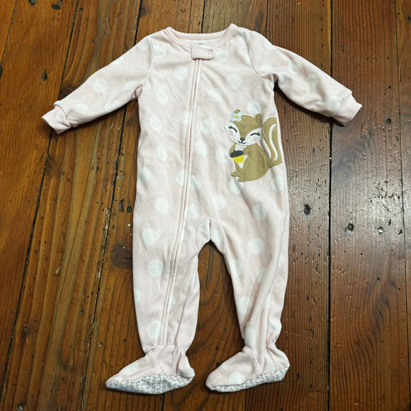 Fleece footed PJs - 12M