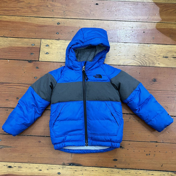 Down Filled Winter Jacket - 4T - very faint spot on front and a little wear on fleece inside