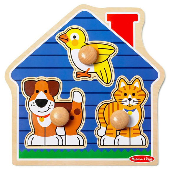 Jumbo Peg Puzzle - House Pets