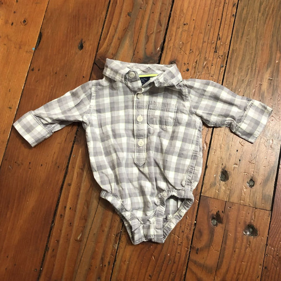 Collared Onesie - 0-3M