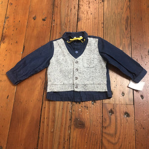 Shirt with Faux Vest - 12M