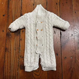 Furry Lined Knit Jumpsuit - 6M