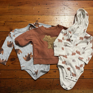 3pc Bear Shirts - 3M