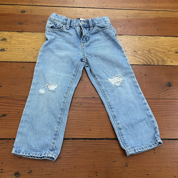 Adjustable Waist Slouchy Straight Jeans - 3T