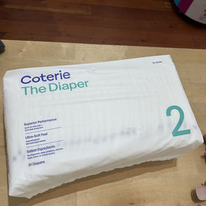 Coterie 31 pack size 2 diapers - new