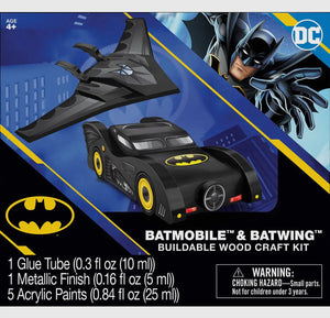 Batmobile & Batwing Wood Craft Kit