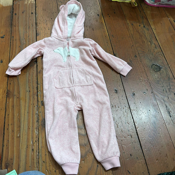 Hooded Fleece Jumpsuit - 18M