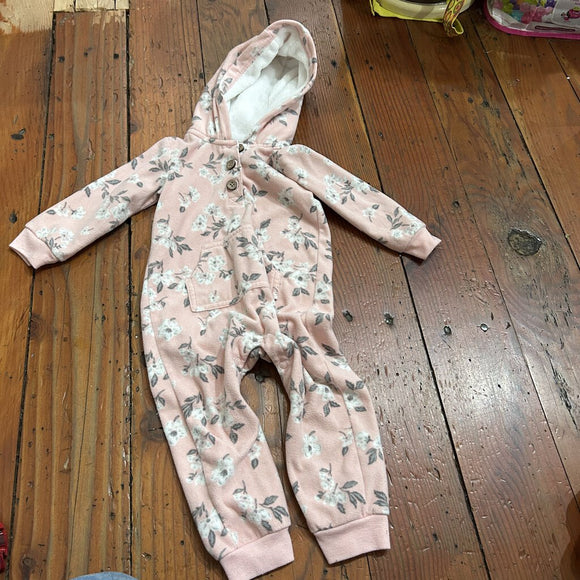 Hooded Fleece Jumpsuit - 18M